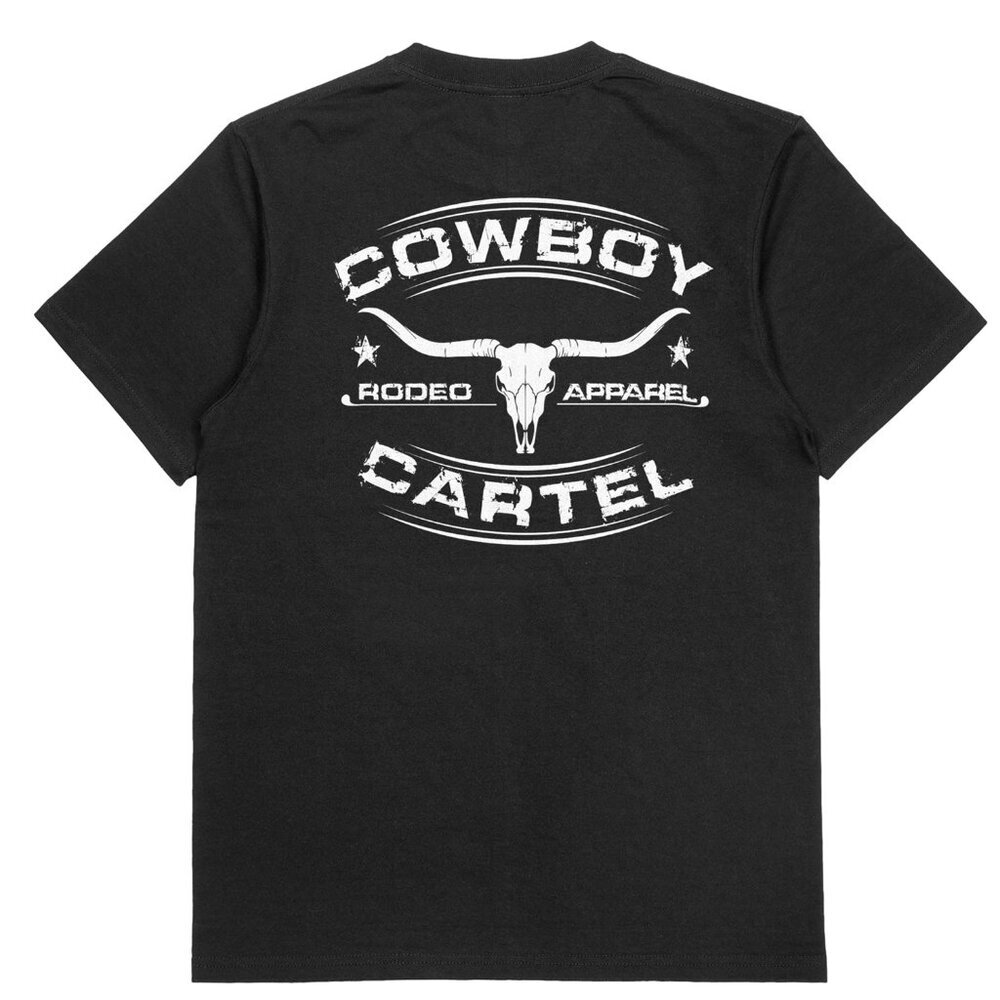 Cowboy Cartel Rodeo Apperal T-shirt Mens Multiple Sizes Black Cotton